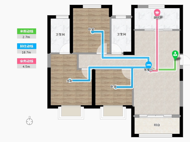 甘肃省-兰州市-兰州大名城-74.48-户型库-动静线