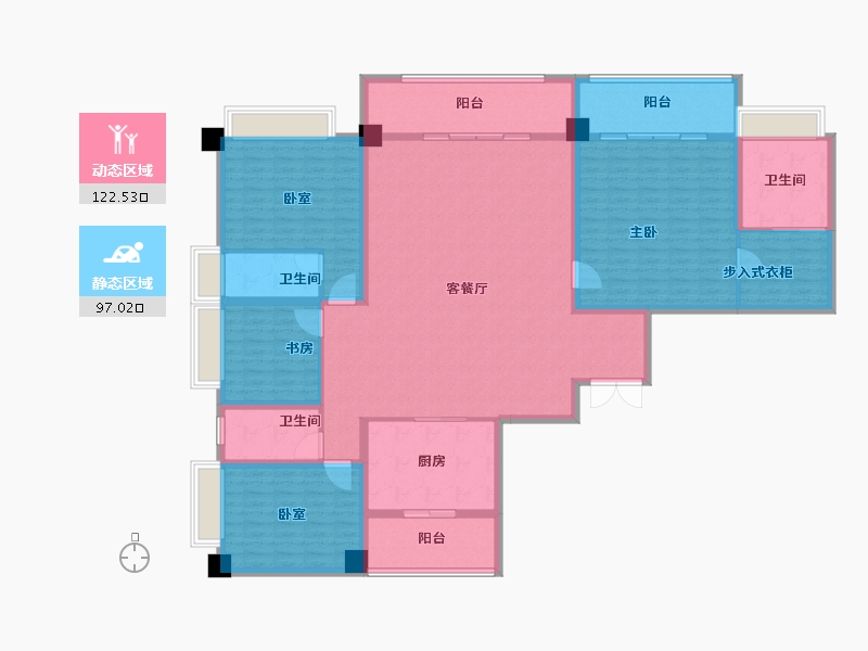 广东省-广州市-中交蓝色海湾-200.00-户型库-动静分区