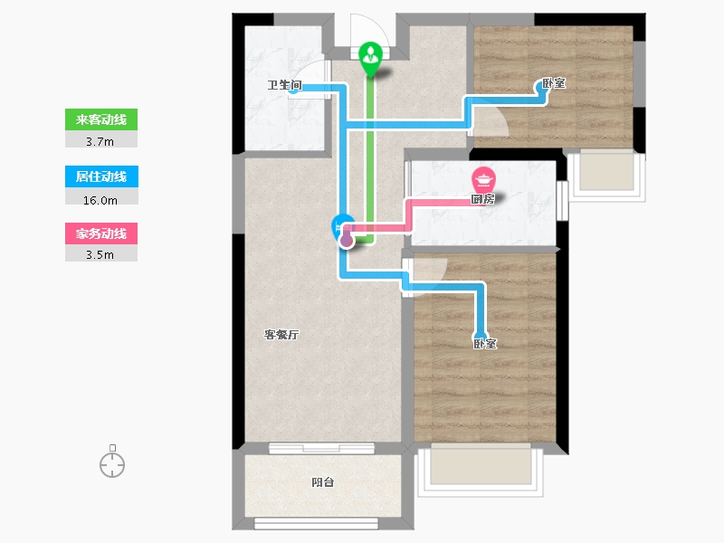 甘肃省-兰州市-兰州恒大御景天下-57.27-户型库-动静线