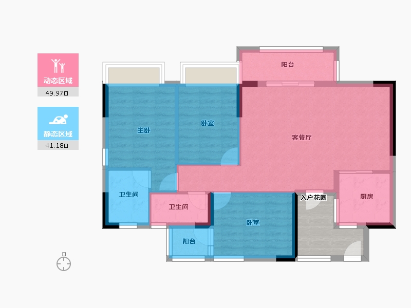 广东省-广州市-中央郡-88.00-户型库-动静分区