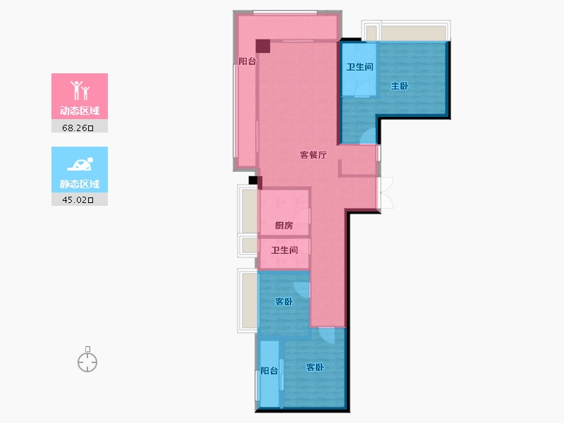 广东省-广州市-中交蓝色海湾-100.94-户型库-动静分区