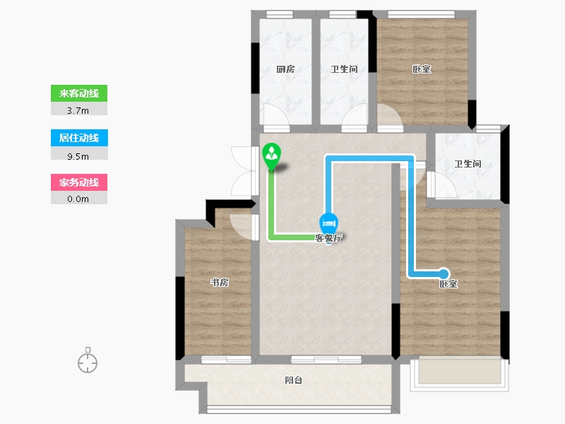 安徽省-巢湖市-文—锦门高第-84.00-户型库-动静线