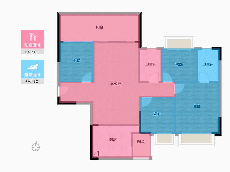 广西壮族自治区-南宁市-山湖海上城-99.29-户型库-动静分区