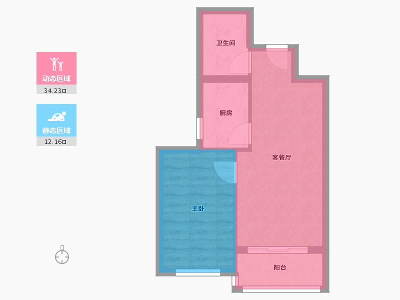 北京-北京市-新景家园-东区-44.46-户型库-动静分区