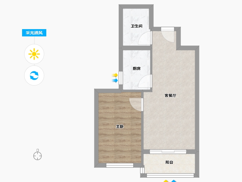 北京-北京市-新景家园-东区-44.46-户型库-采光通风