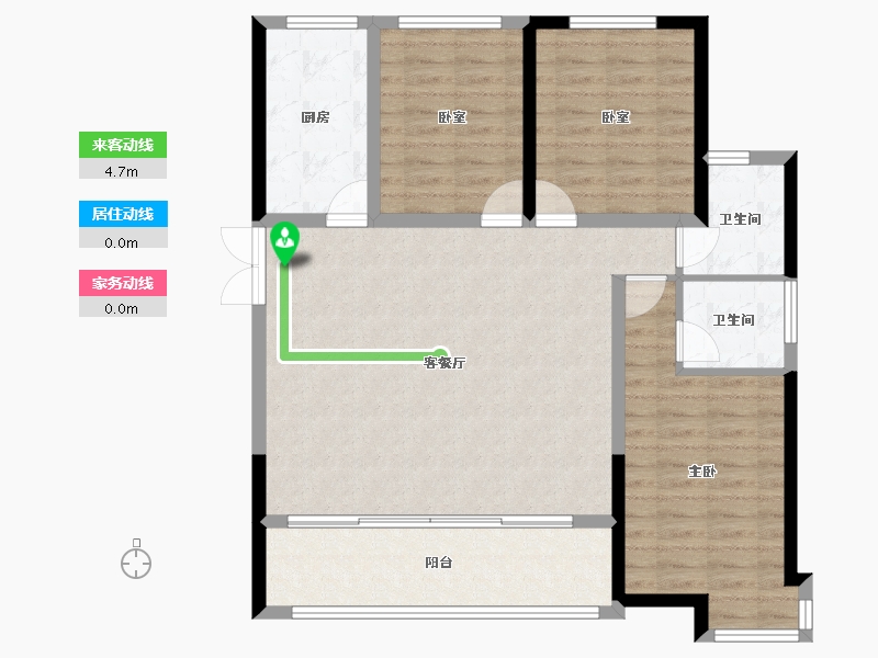 甘肃省-兰州市-兰州新区佛慈雅居-101.37-户型库-动静线