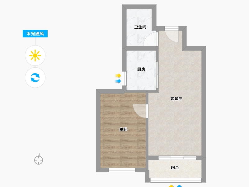 北京-北京市-新景家园-东区-44.46-户型库-采光通风