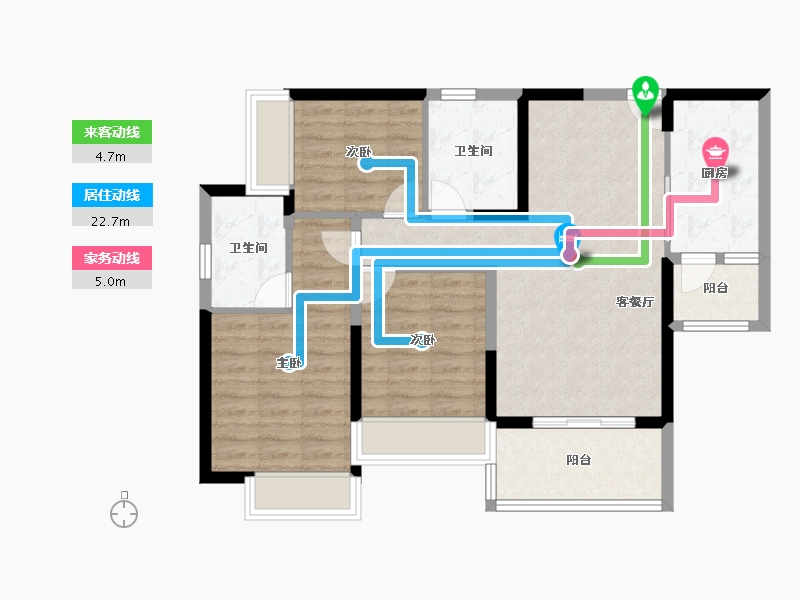 广东省-广州市-星河东悦湾-84.81-户型库-动静线