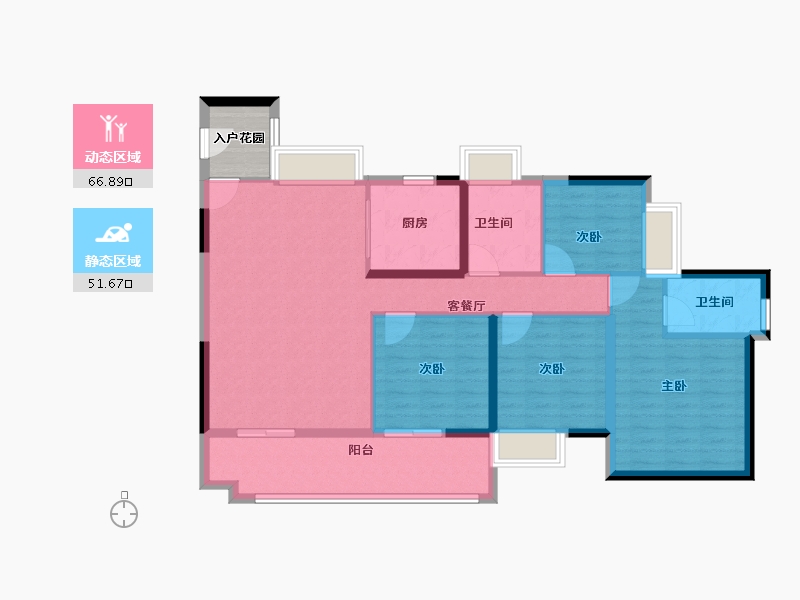 广东省-广州市-星河东悦湾-110.40-户型库-动静分区