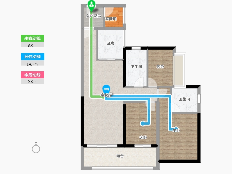 广东省-广州市-珠江·海御-87.95-户型库-动静线