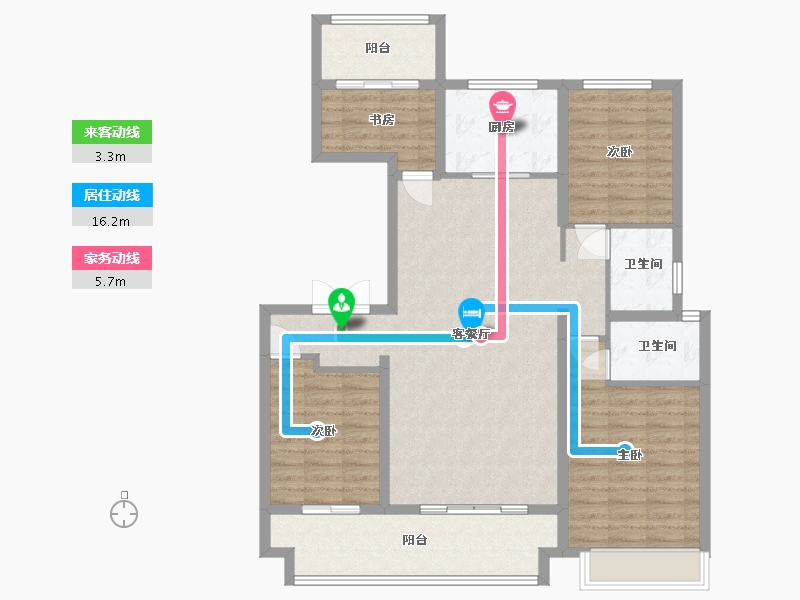 河南省-洛阳市-瑞江·花醍香域-111.46-户型库-动静线