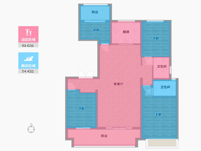 河南省-洛阳市-瑞江·花醍香域-111.46-户型库-动静分区