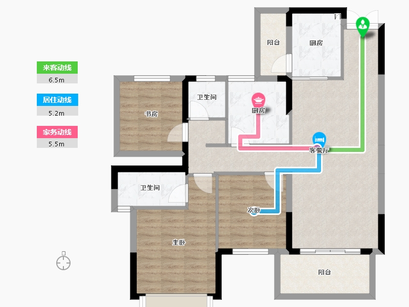 广西壮族自治区-南宁市-建工城-96.26-户型库-动静线