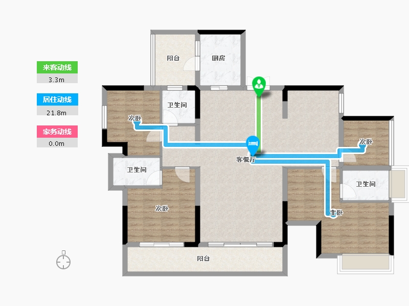 广西壮族自治区-南宁市-金科博翠山-132.10-户型库-动静线