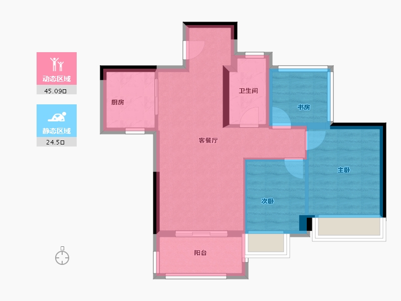 广东省-广州市-广州佳源印象-61.60-户型库-动静分区