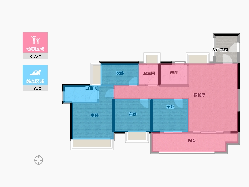 广东省-广州市-星河东悦湾-102.58-户型库-动静分区