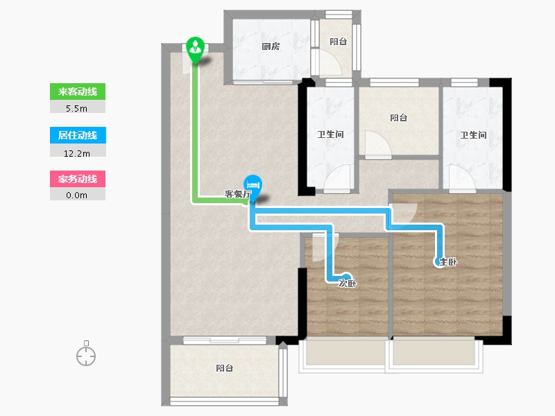 广东省-佛山市-光明花半里-82.32-户型库-动静线