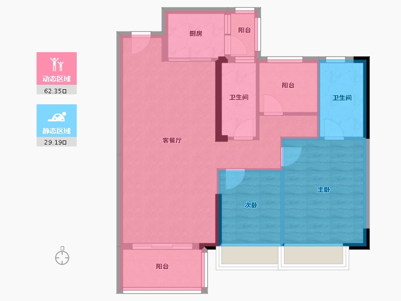 广东省-佛山市-光明花半里-82.32-户型库-动静分区