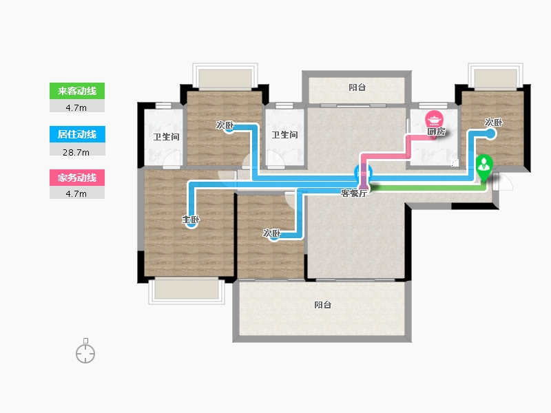 广西壮族自治区-南宁市-山湖海上城-104.06-户型库-动静线