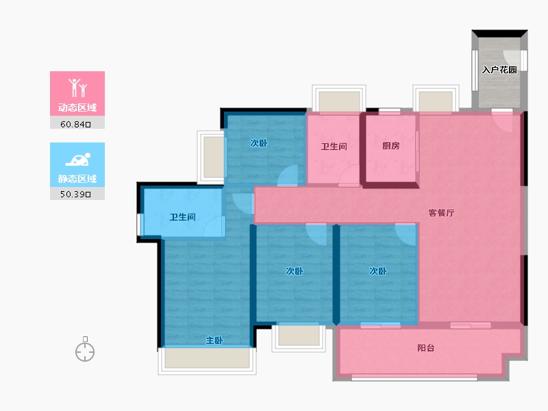 广东省-广州市-星河东悦湾-104.00-户型库-动静分区