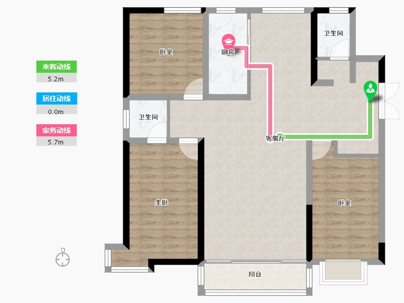 甘肃省-兰州市-兰州新区佛慈雅居-103.30-户型库-动静线