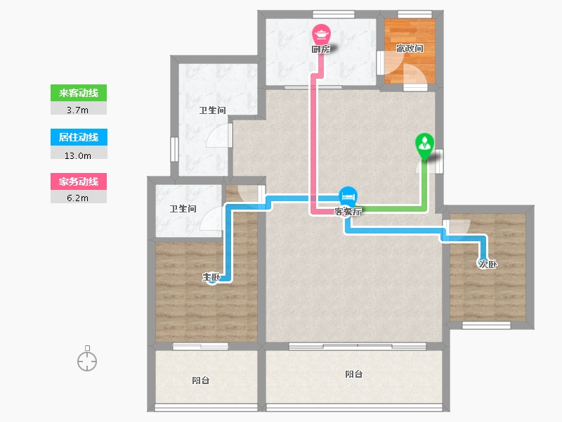 安徽省-合肥市-皖投万科天下艺境-104.00-户型库-动静线