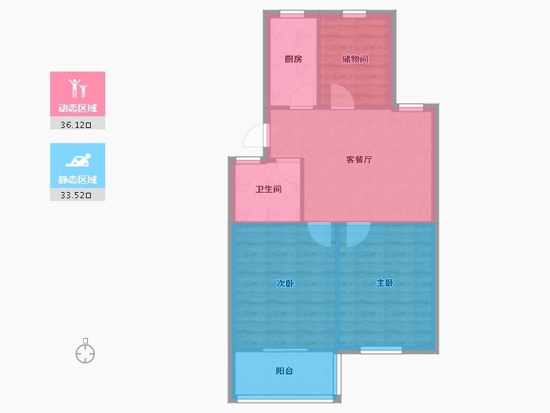 安徽省-合肥市-香樟花园-89.00-户型库-动静分区