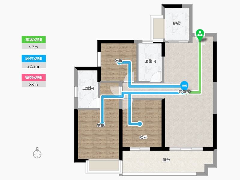 广东省-广州市-星河东悦湾-88.01-户型库-动静线