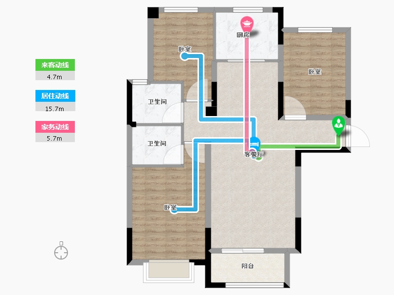 甘肃省-兰州市-兰州大名城-97.09-户型库-动静线