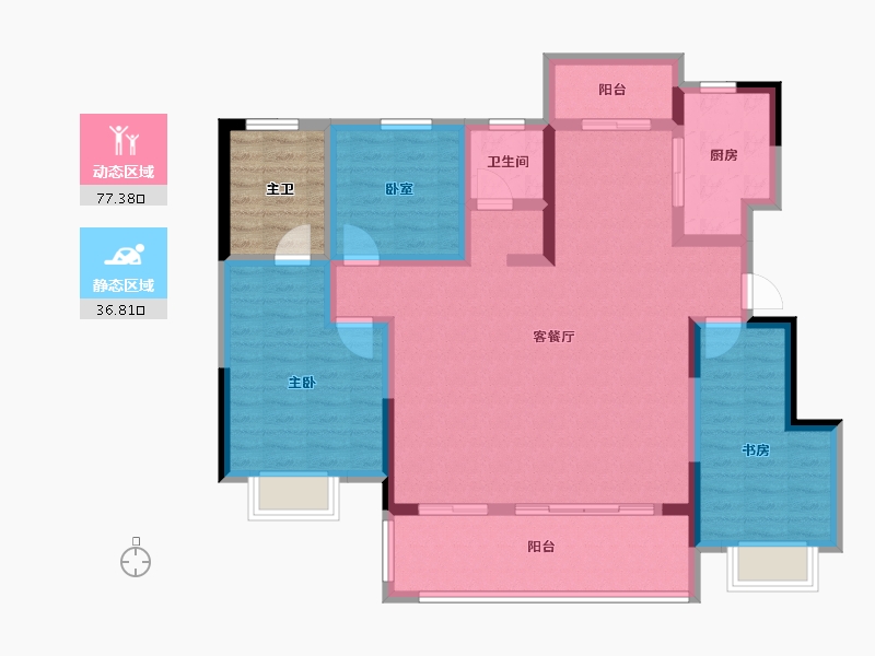 安徽省-巢湖市-新华龙府-108.00-户型库-动静分区