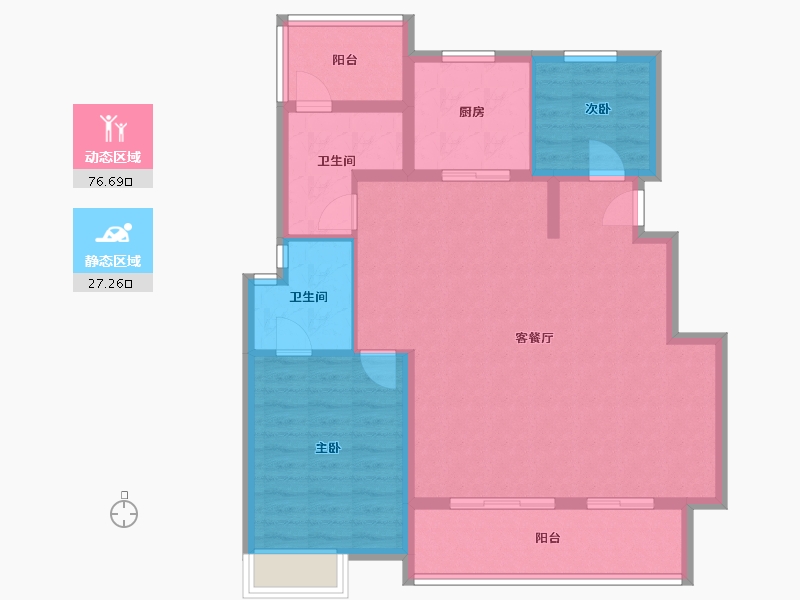 安徽省-合肥市-皖投万科天下艺境-94.01-户型库-动静分区