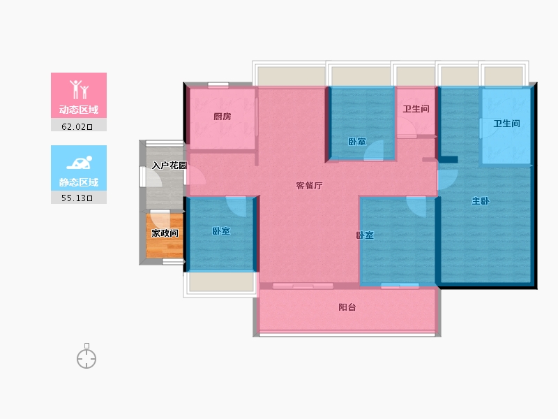 广东省-广州市-珠江·海御-112.00-户型库-动静分区