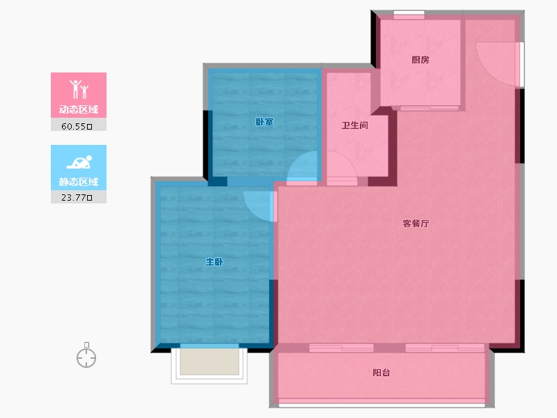 安徽省-合肥市-华地伟星龙川时代-76.00-户型库-动静分区