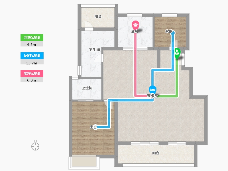 安徽省-合肥市-皖投万科天下艺境-89.99-户型库-动静线