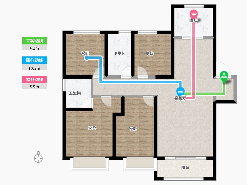 甘肃省-兰州市-兰州融创城-111.54-户型库-动静线