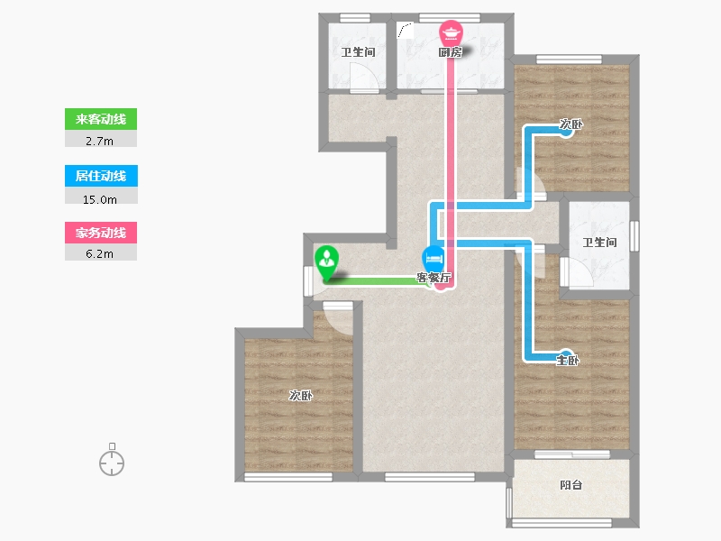 河北省-石家庄市-锦湖嘉园-109.00-户型库-动静线