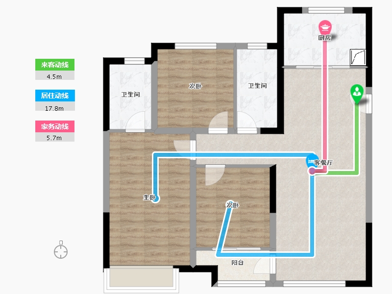 山东省-青岛市-中欧国际城(金茂悦东区)-90.00-户型库-动静线