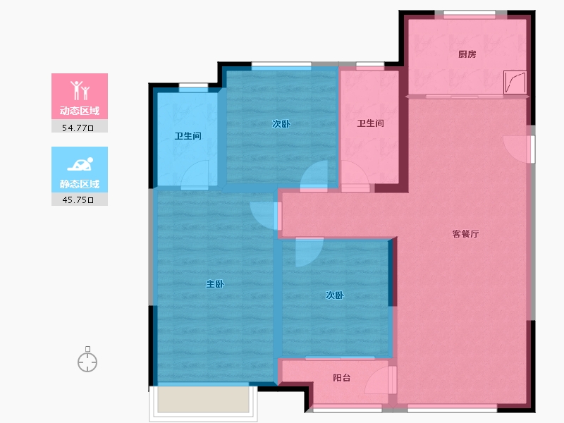 山东省-青岛市-中欧国际城(金茂悦东区)-90.00-户型库-动静分区