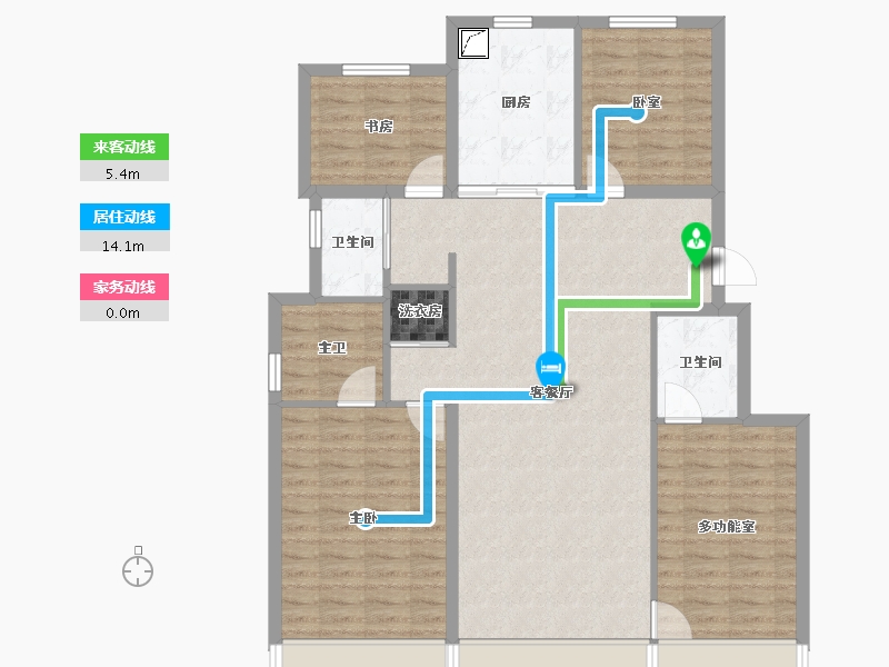 北京-北京市-中建长安麓府-111.54-户型库-动静线