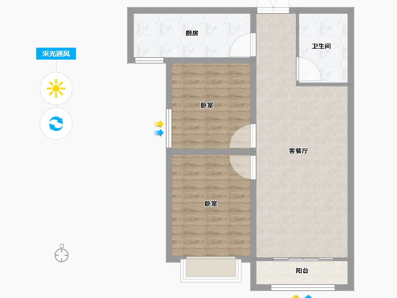 甘肃省-兰州市-和平嘉园-79.21-户型库-采光通风