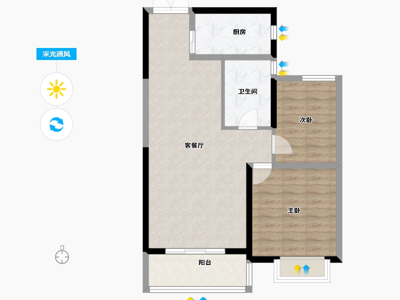 甘肃省-兰州市-城乡居壹号苑-72.39-户型库-采光通风