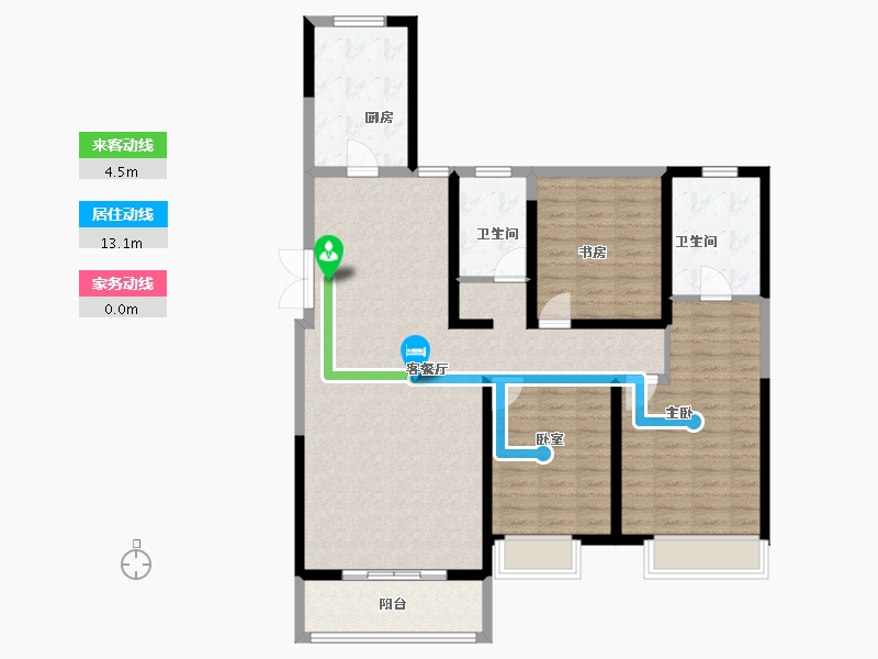 河南省-郑州市-朗悦公园府-114.83-户型库-动静线