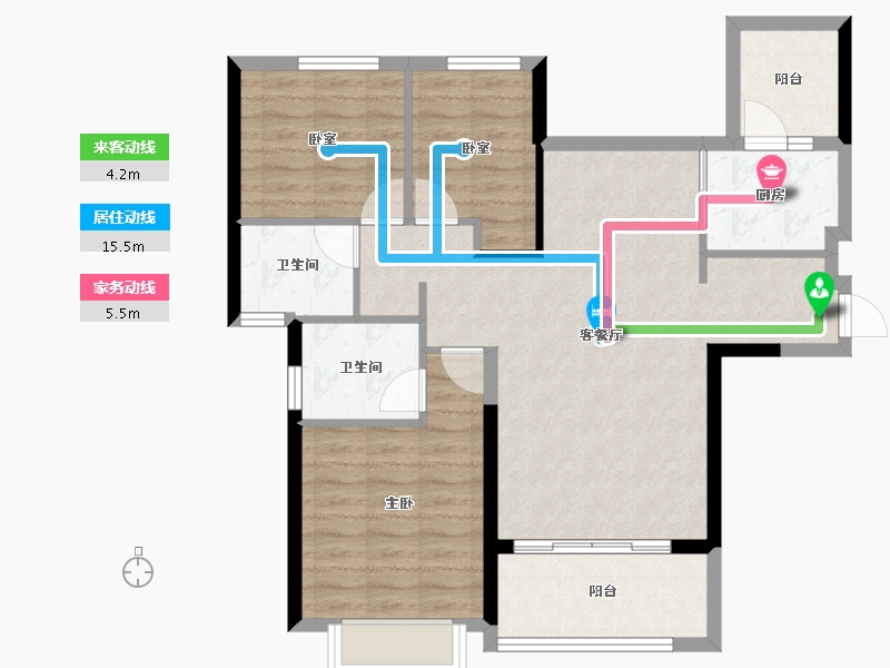 甘肃省-兰州市-兰州恒大御景天下-85.07-户型库-动静线