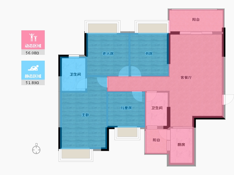 广西壮族自治区-南宁市-天池山中脊-98.02-户型库-动静分区