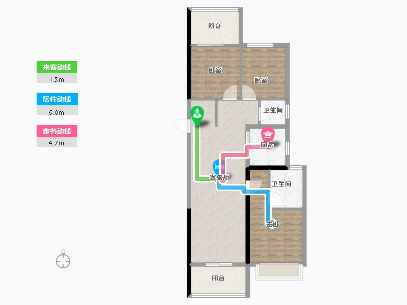 甘肃省-兰州市-蓝光雍锦阁-92.00-户型库-动静线