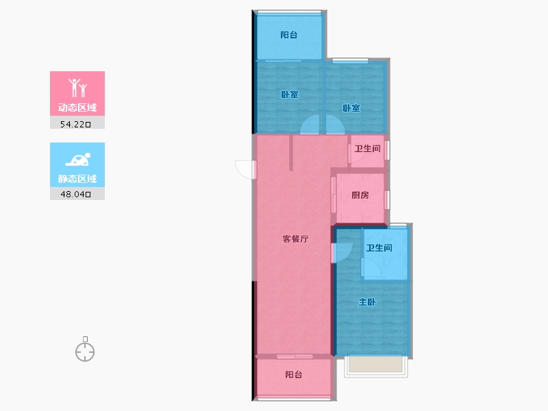 甘肃省-兰州市-蓝光雍锦阁-92.00-户型库-动静分区