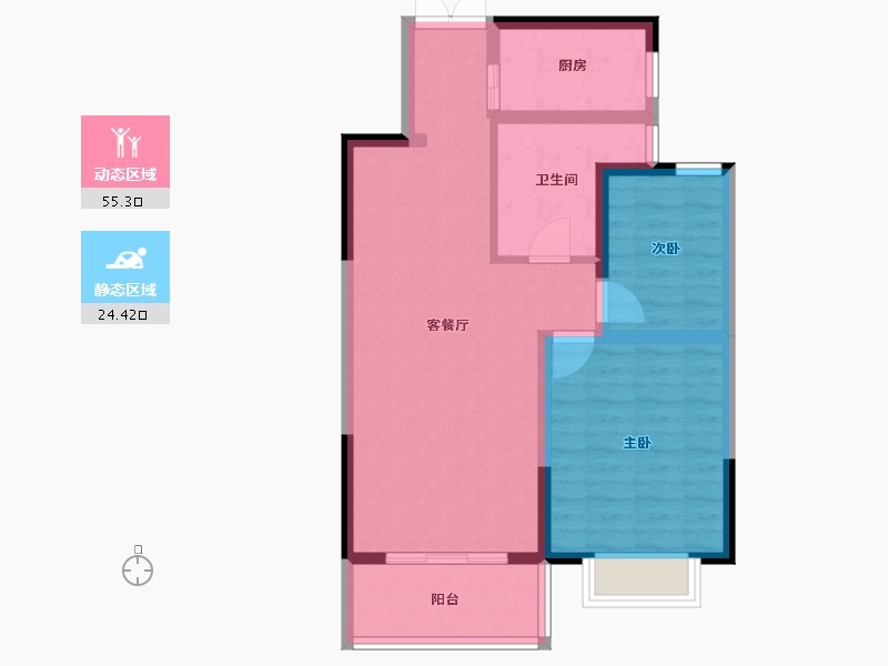 甘肃省-兰州市-城乡居壹号苑-71.15-户型库-动静分区