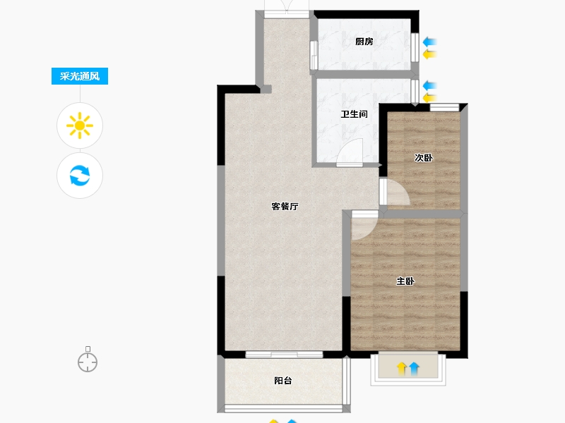 甘肃省-兰州市-城乡居壹号苑-71.15-户型库-采光通风