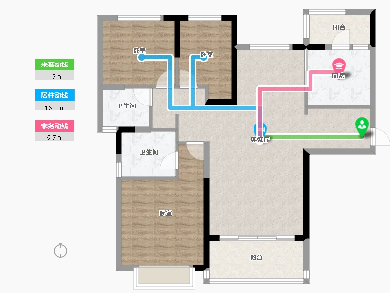 甘肃省-兰州市-兰州恒大御景天下-101.87-户型库-动静线