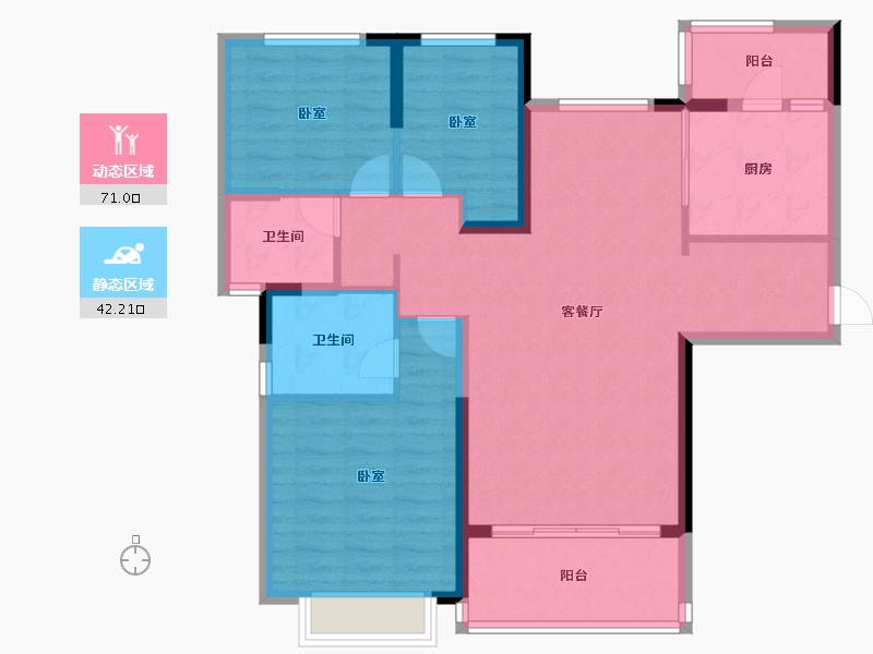 甘肃省-兰州市-兰州恒大御景天下-101.87-户型库-动静分区